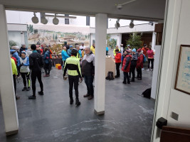 Begrüßung der Läufer:innen durch Bürgermeisterkandidatin Maria Wirnitzer