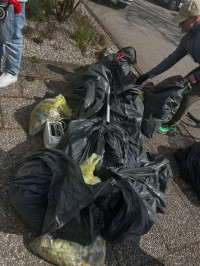 Am Ende kam wieder ganz schön viel Müll zusammen.