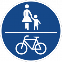 Verkehrszeichen gemeinsamer Fuß- und Radweg
