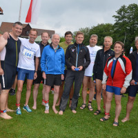 Gruppenfoto von der "Dritten Bayerischen Triathlon Meisterschaft der Bayerischen Bürgermeister"