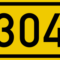 Straßenschild der Bundesstraße 304