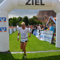 Günter Lenz beim Zieleinlauf