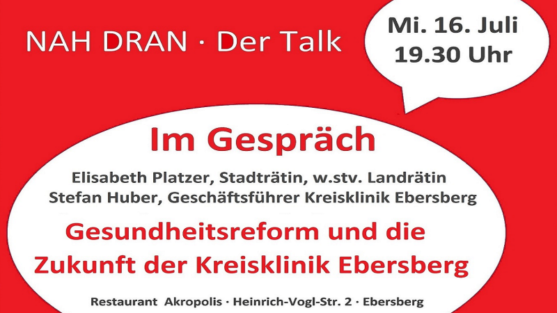 Poster mit Daten: 16.07, 19.30 im Restaurant Akropolis, Ebersberg